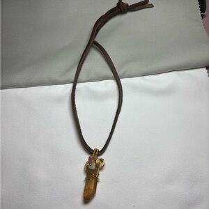 Wire Wrapped Quartz Choker